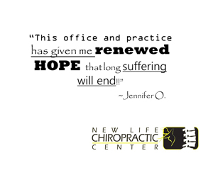 Chiropractic Fort Wayne IN Patient Testimonial at New Life Chiropractic